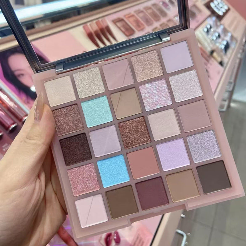 Capel twenty-five color lake shore pastel eyeshadow palette pearlescent matte earthy color light makeup peach nude makeup work clothing palette