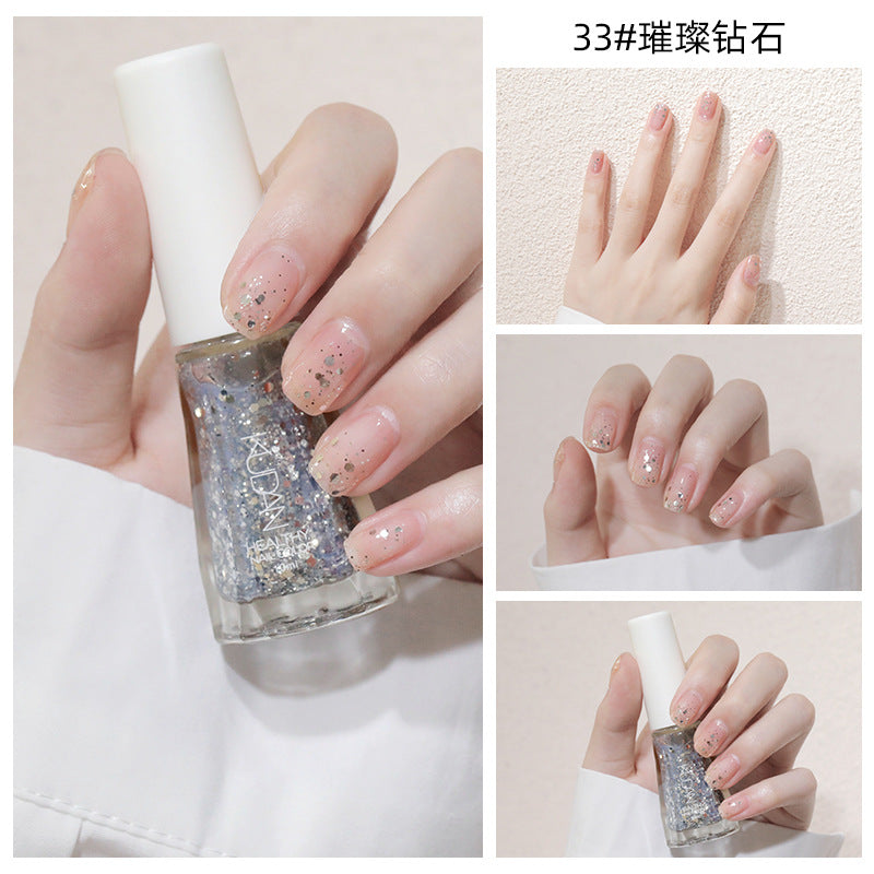 New nail polish: peel-off, no-bake, water-based, odorless, glossy, clear nail polish - spring/summer collection