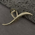 Light luxury, high-end, cold style line metal gripper, large extra large back of the head, simple gripper 2024 new style