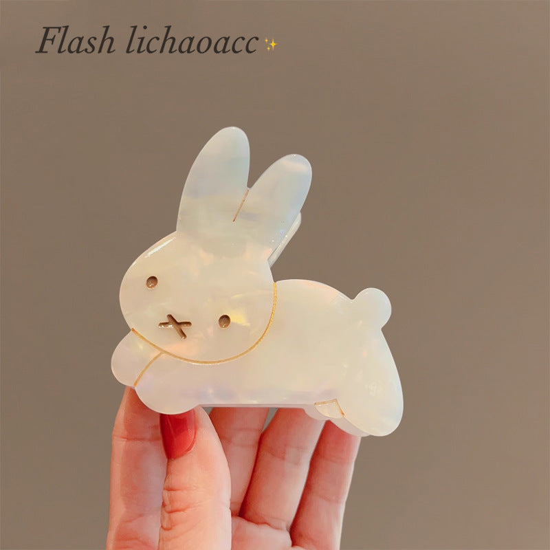 Sweetheart milk rabbit ~ cute acetic acid rabbit clip gentle girl heart hair clip home girl same style new hair accessories