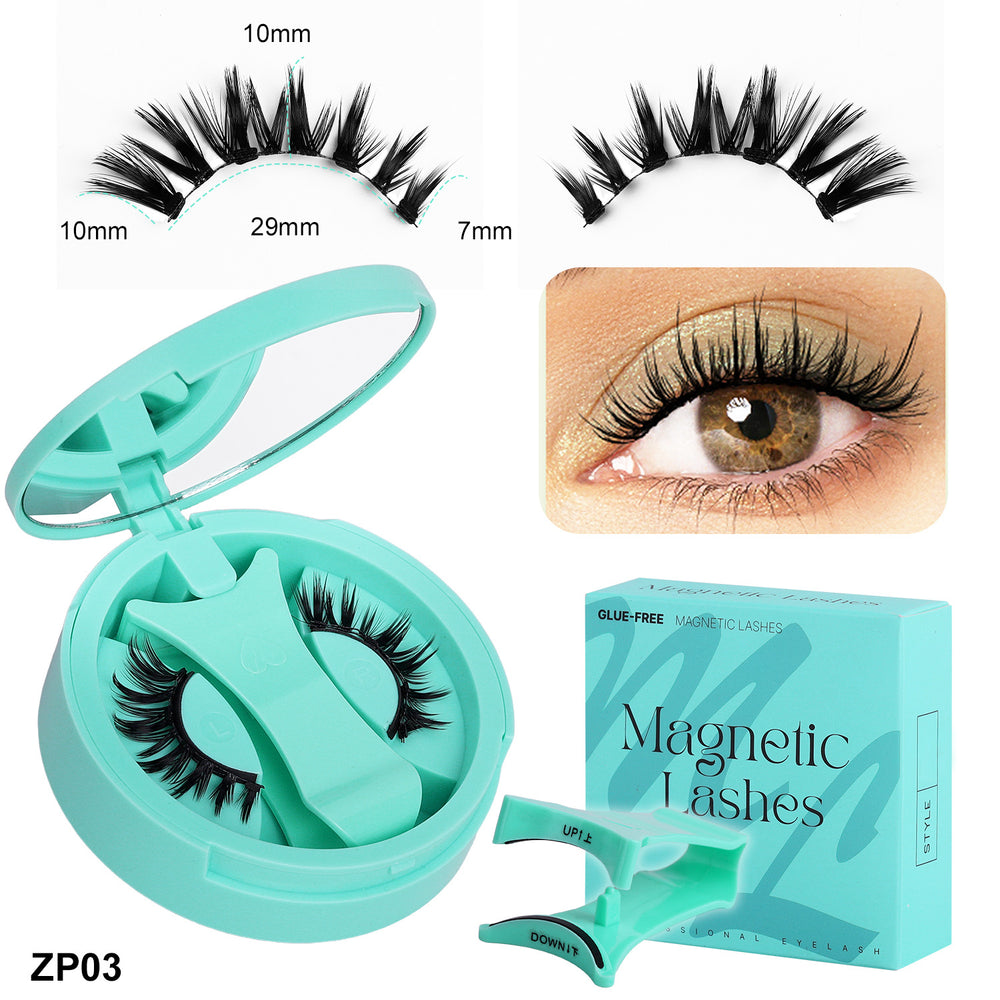 Pingdu 2 pairs of magnetic eyelashes in one box amazon fashion thick hard stem false eyelashes set magnetic wholesale
