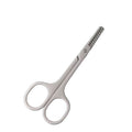 Ready-to-ship cross-border stainless steel eyebrow scissors - portable beauty scissors, anti-scratch eyebrow trimmer & comb, 2-in-1 beauty tool