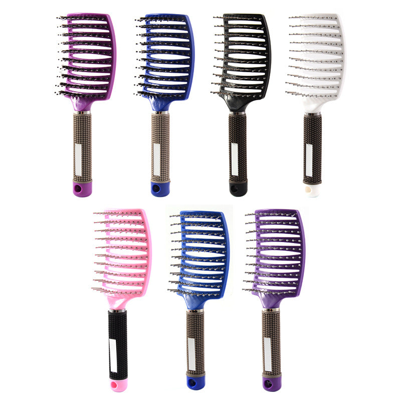 bristle large curved comb wide tooth hairdressing comb rib comb massage smooth hair hairdressing fluffy hair-styling wholesale