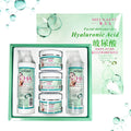 hyaluronic acid skin care 5-piece set soothing repair cleanser essence massage cream beauty salon wholesale
