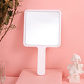 Wholesale makeup touch-up handheld mirror - square hand mirror, portable for girls, desktop makeup mirror - $2 store