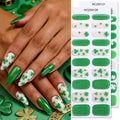 Zhengxiang custom gel nail stickers waterproof st. patrick's day cross-border fashionuv semi-cured nail stickers gel