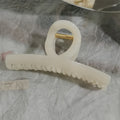 Fashionclassy off-white hair clip summereasiest for match back of head hair clip elegant shark clip hair clip