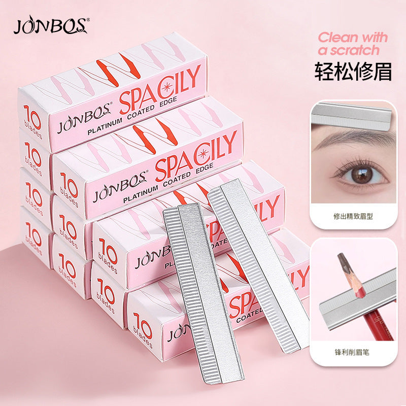 Jonbos eyebrow razor blades - professional eyebrow shaping tool for women, stainless steel eyebrow razor, eyebrow trimmer, eyebrow shaping gadget