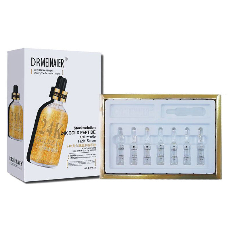 ampoule original solution 7-pack essence vitamin c nicotinamide hydrating, brightening, firming hyaluronic acid 24k gold