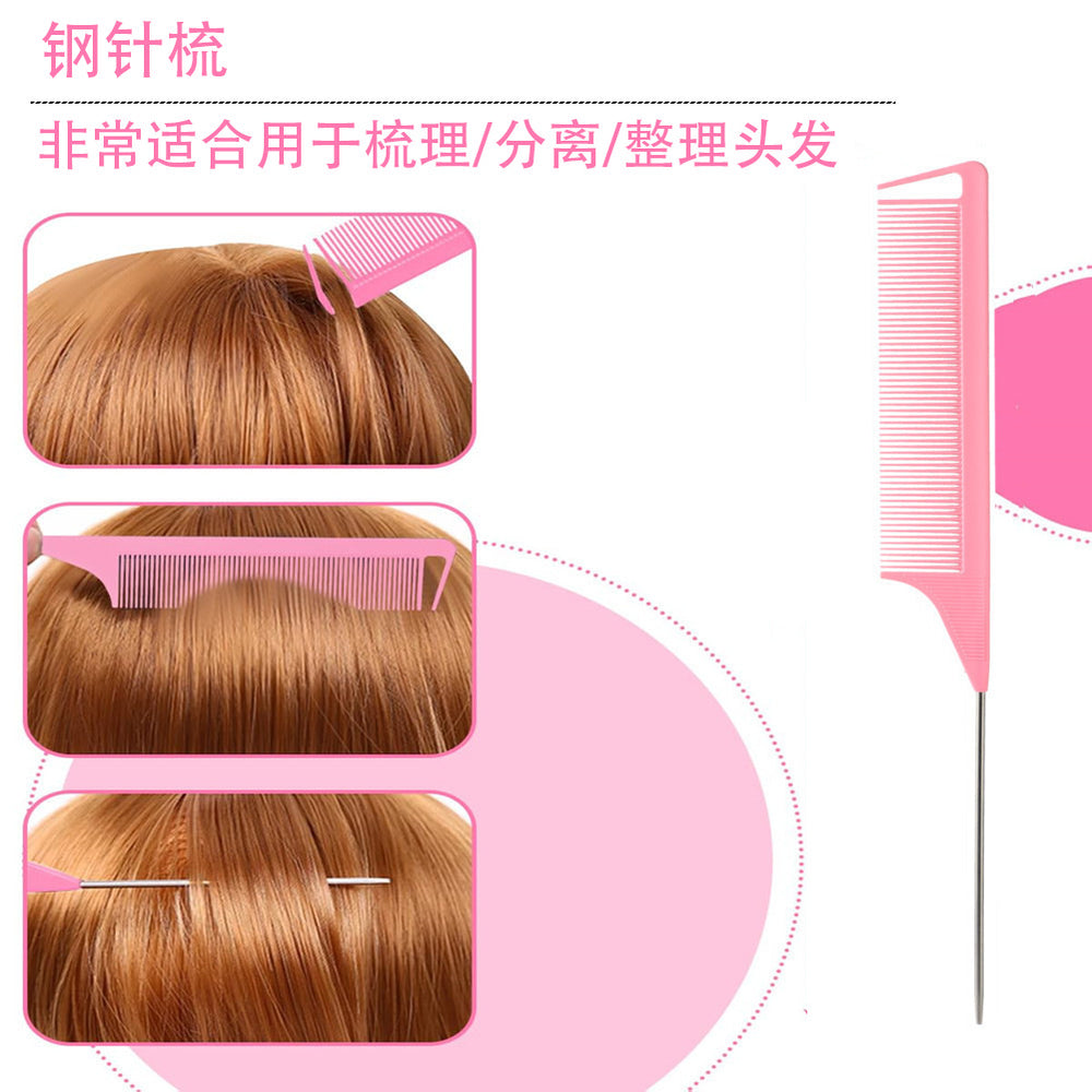 special hairdressing comb three-piece set, hair comb set, eyebrow brush, highlighting tool, pointed tail comb, styling comb wholesale