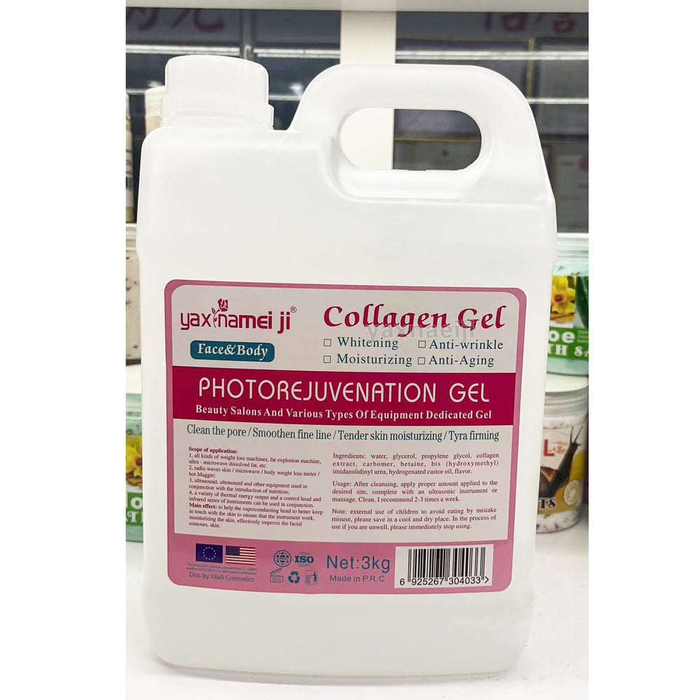 collagen gel for beauty salons: ultrasonic instrument for body and facial gel infusion, lifting, and firming
