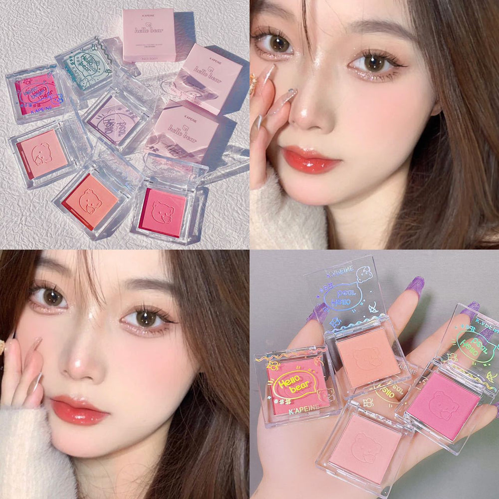 Capel single color blush - available in pink, blue, and purple - matte finish, natural contouring, vibrant & youthful, student-friendly, affordable rouge