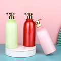 750ml press-top blow-molded plastic bottle - premium lotion/liquid dispenser for shampoo, body wash, and other personal care products - pet material, salon/professional use