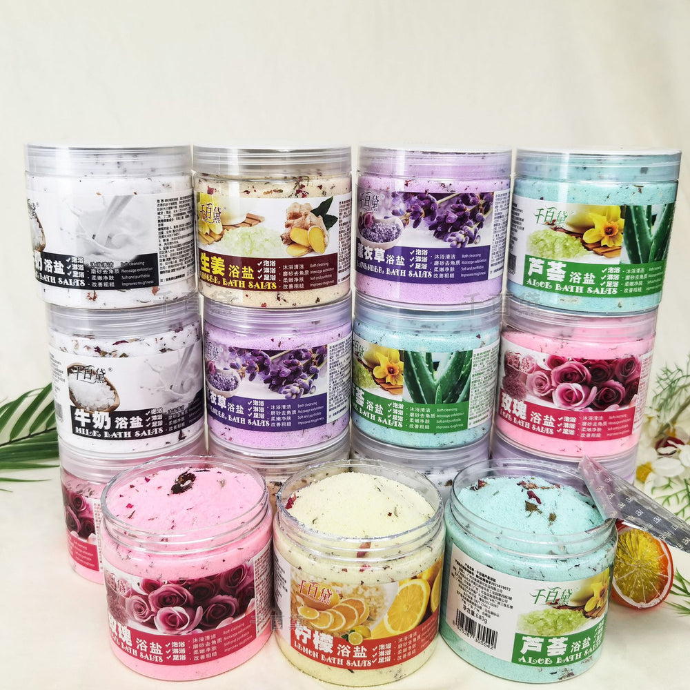Petal bath salt body scrub - deep cleansing exfoliating bath salt - fine salt wholesale