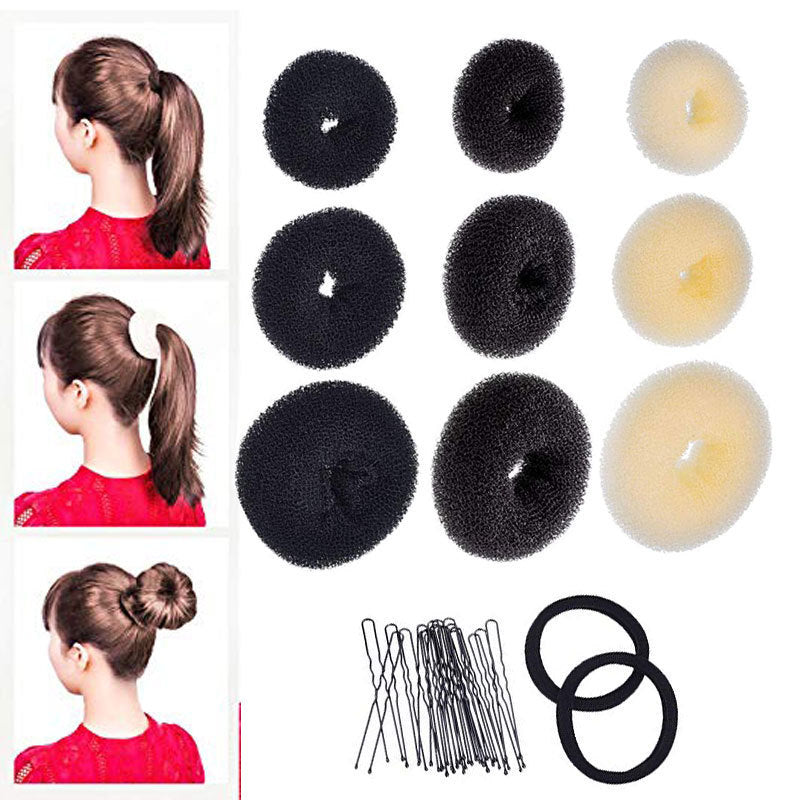 Factory direct sales opp ball head styling hair set donut does not hurt hair fluffy hair curler to tie hair