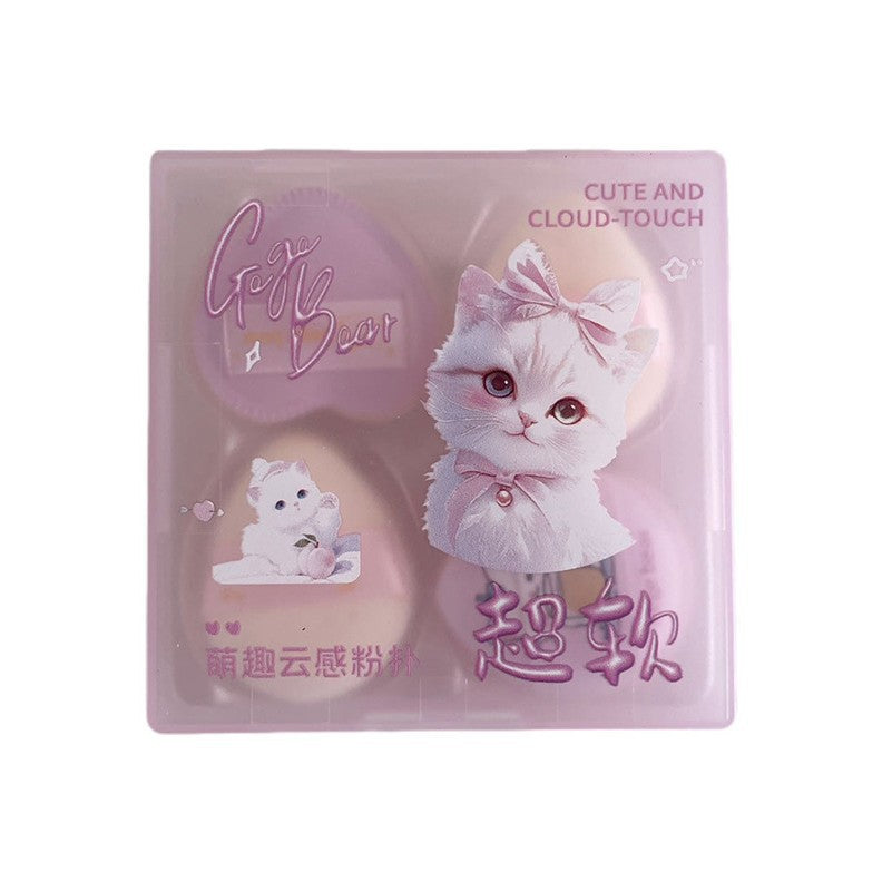 Gege bear cute cloud-like makeup puff suit powder bottom concealer dry and wet dual-use thumb puff air cushion
