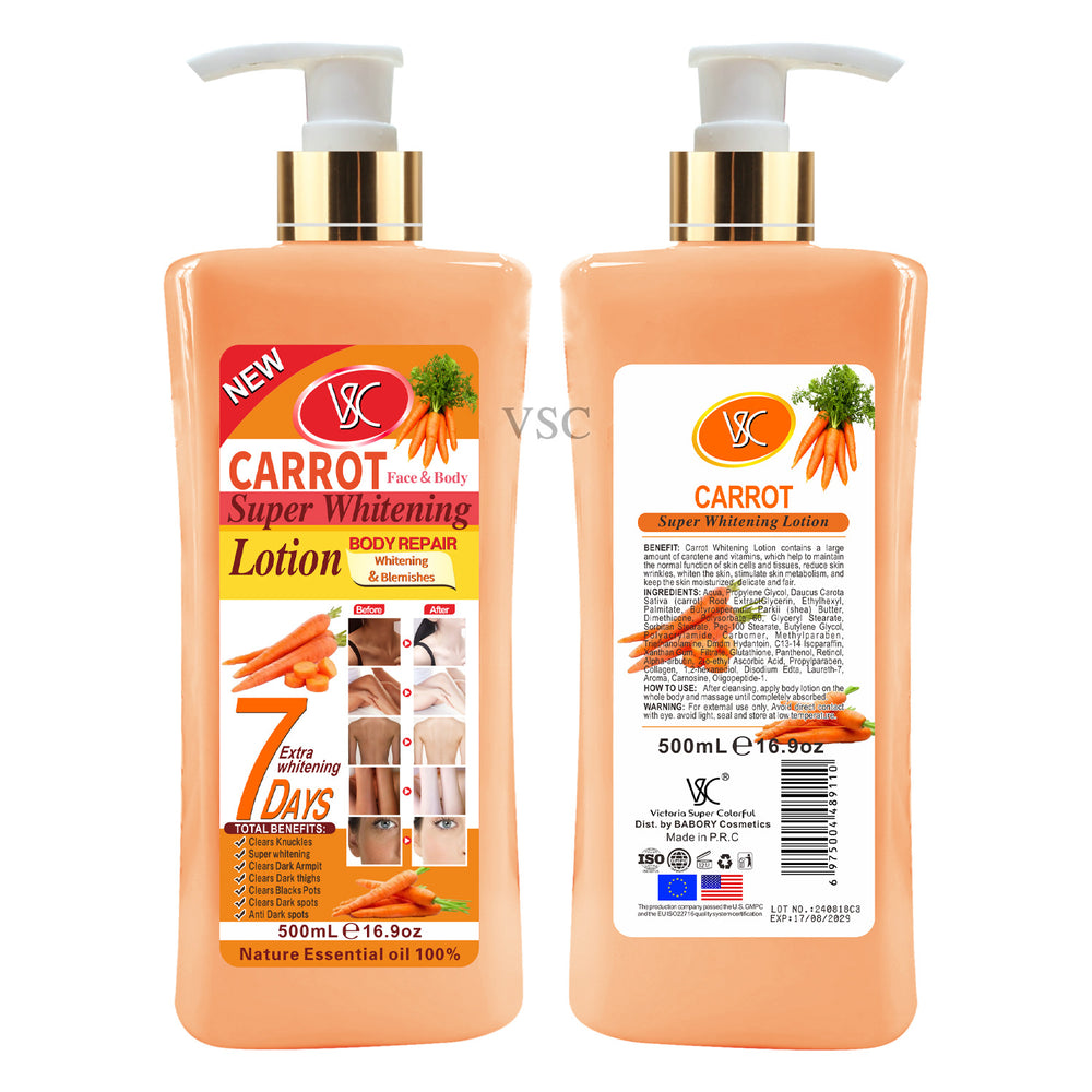 vsc turmeric cream brightening moisturizing carrot body lotion refreshing non-greasy papaya lotion 500