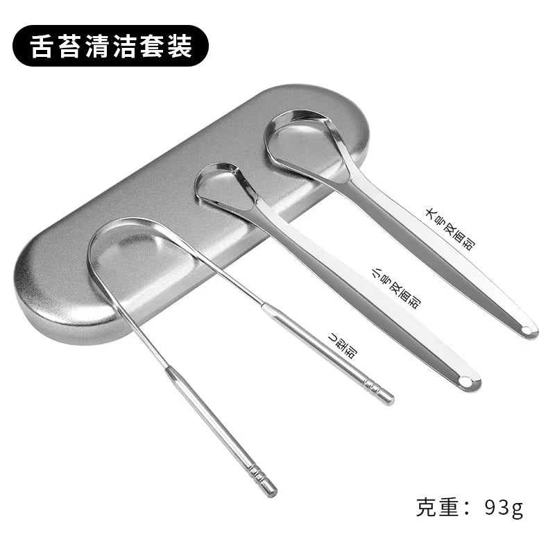 Factory direct u-shaped oral cleaning tool tongue scraper stainless steel tongue cleaner tongue scraper tongue cleaning