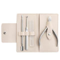 Cuticle nipper set - includes cuticle nippers, cuticle pusher, and nail clippers - portable home manicure & pedicure tool kit - stainless steel cuticle nippers