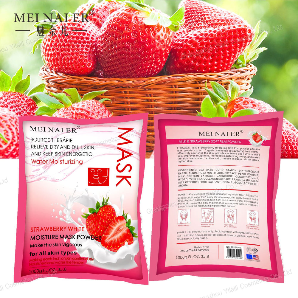 menair strawberry hydrating and moisturizing soft mask powder nourishing brightening shrinking pores skin care mask powder wholesale