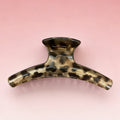 French leopard print gripper for women 2026 new arrivalclassy shark clip large easiest for match back of head hair clip headwear