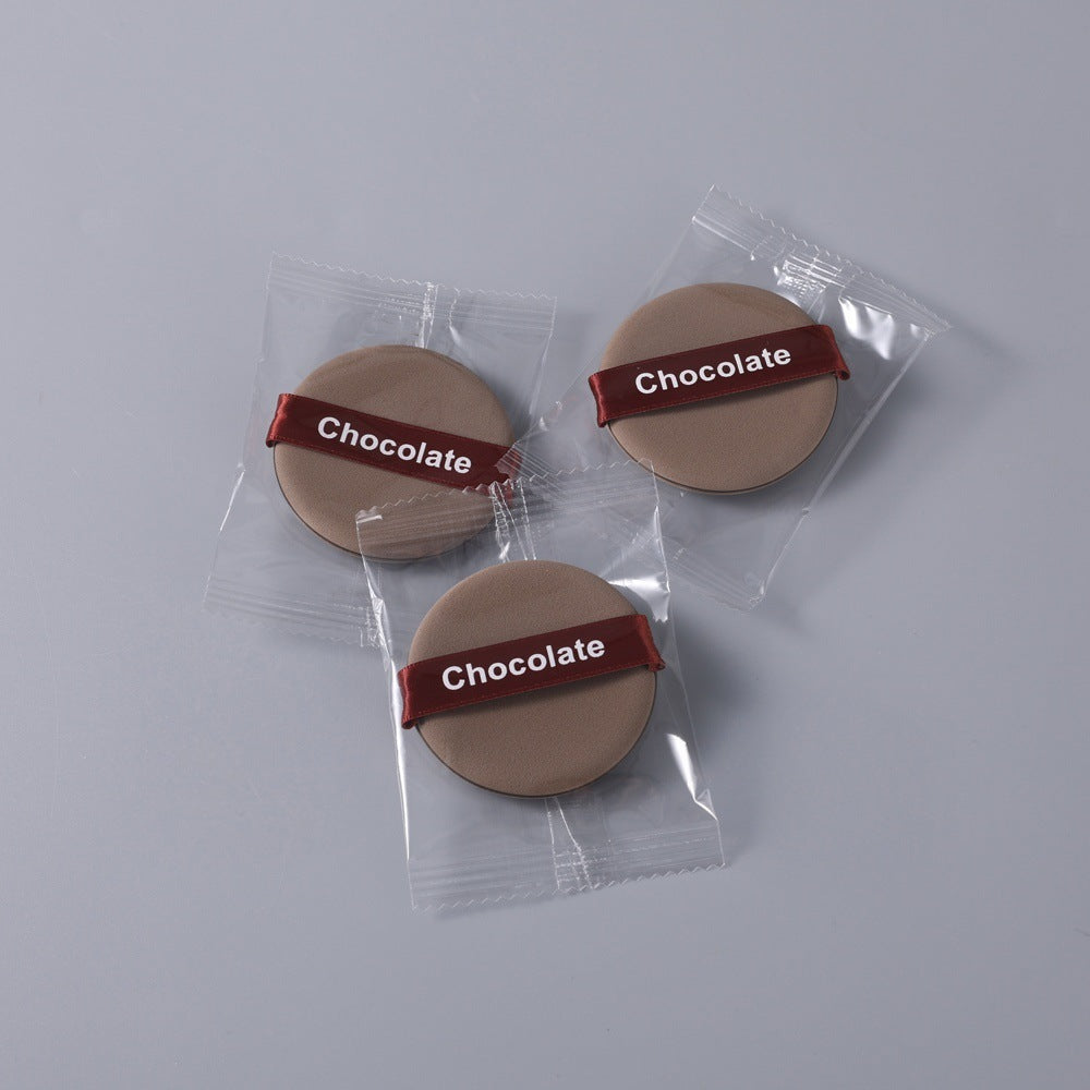 Little girl chocolate biscuit powder puff super soft and compliant wet and dry dual use air cushion powder puff liquid foundation sponge makeup powder puff