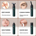 Women's 4-in-1 epilator: wet & dry use, includes private area trimmer, nose hair trimmer, and electric eyebrow shaper