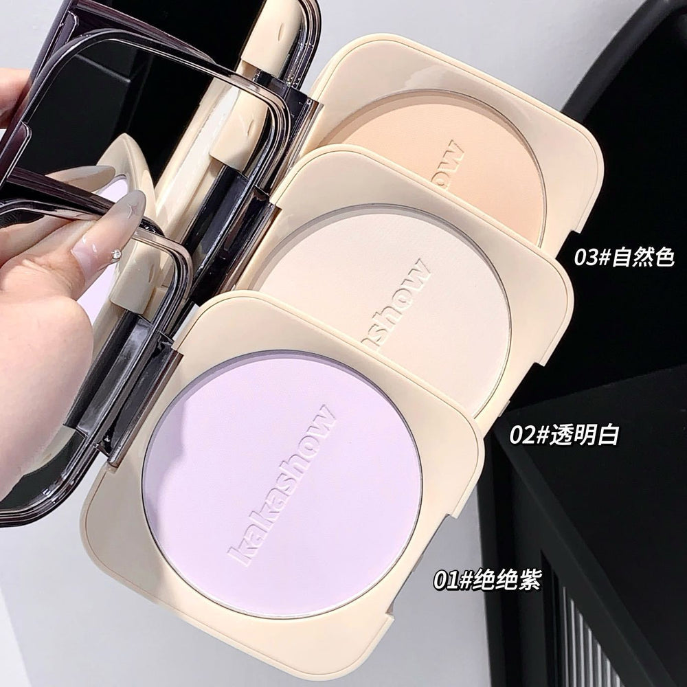 Kakashow velvet mist setting powder cake makeup concealer microdermabrasion long-lasting waterproof anti-sweat no makeup no powder