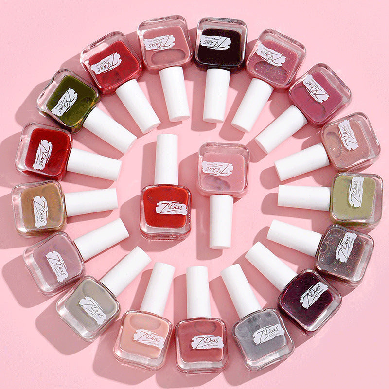 Nail polish manicure shop no-bake quick-drying long-lasting non-tearable fall and winter water-based non-peelable transparent nude nail polish