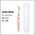 New arrival cartoon hand account tweezers stickers high precision tweezers hand account cultural and creative tools printing gold feather clip eyelash tweezers
