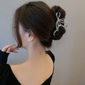 Elegant bow gripper for women, large hair plate, shark clip, cold style, back of head hair accessories, niche styleclassy hair clip