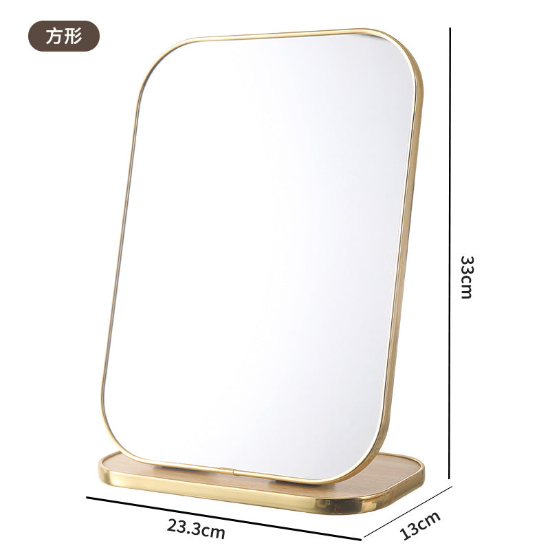 Cosmetic mirror desktop storage desktop for home hd gold dressing mirror bedroom home dormitory mirror makeup desktop