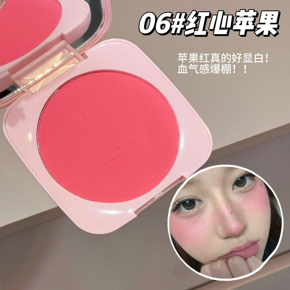 Jojo diary puff puppy blush low saturation daily easiest for match vitality girl enhance complexion rouge palette