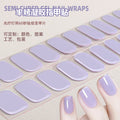 Zhengxiang custom gel nail stickers - waterproof, cross-border, european & american style, solid color nail art stickers, uv light curing, semi-cured nail stickers