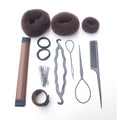 Factory direct sales hair curler suit donut ball hair accessories headwear snap ring flower bud simple braids