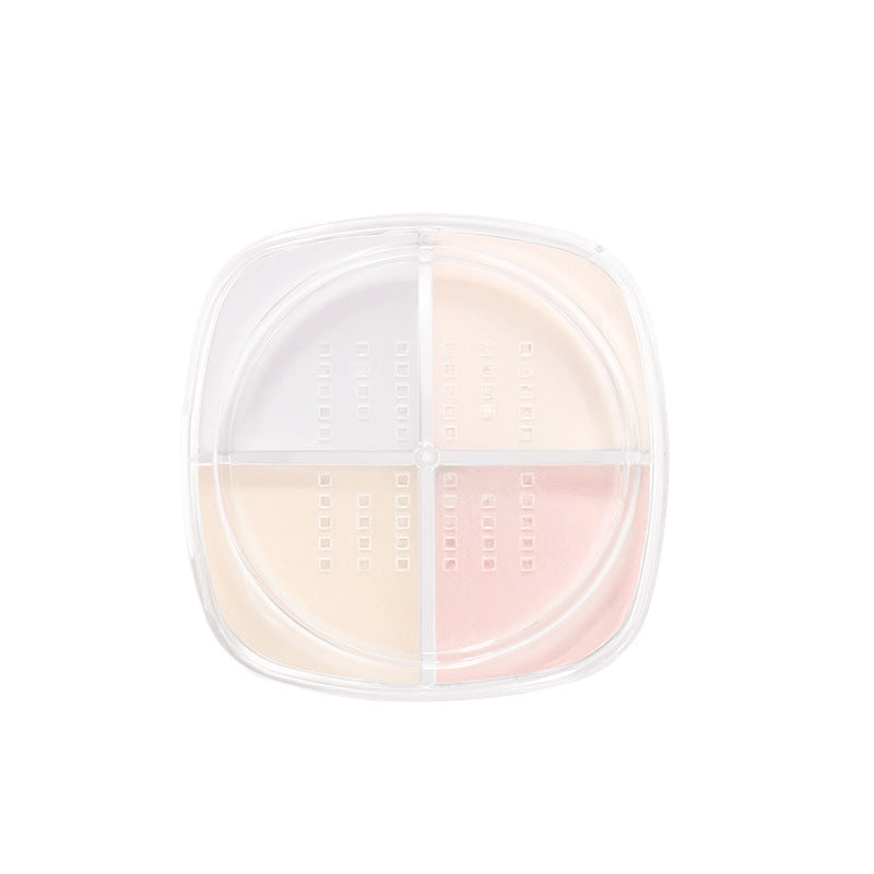Novo soft focus iridescent quad loose powder - setting, oil control, concealing, long-lasting, waterproof, non-caking, natural finish