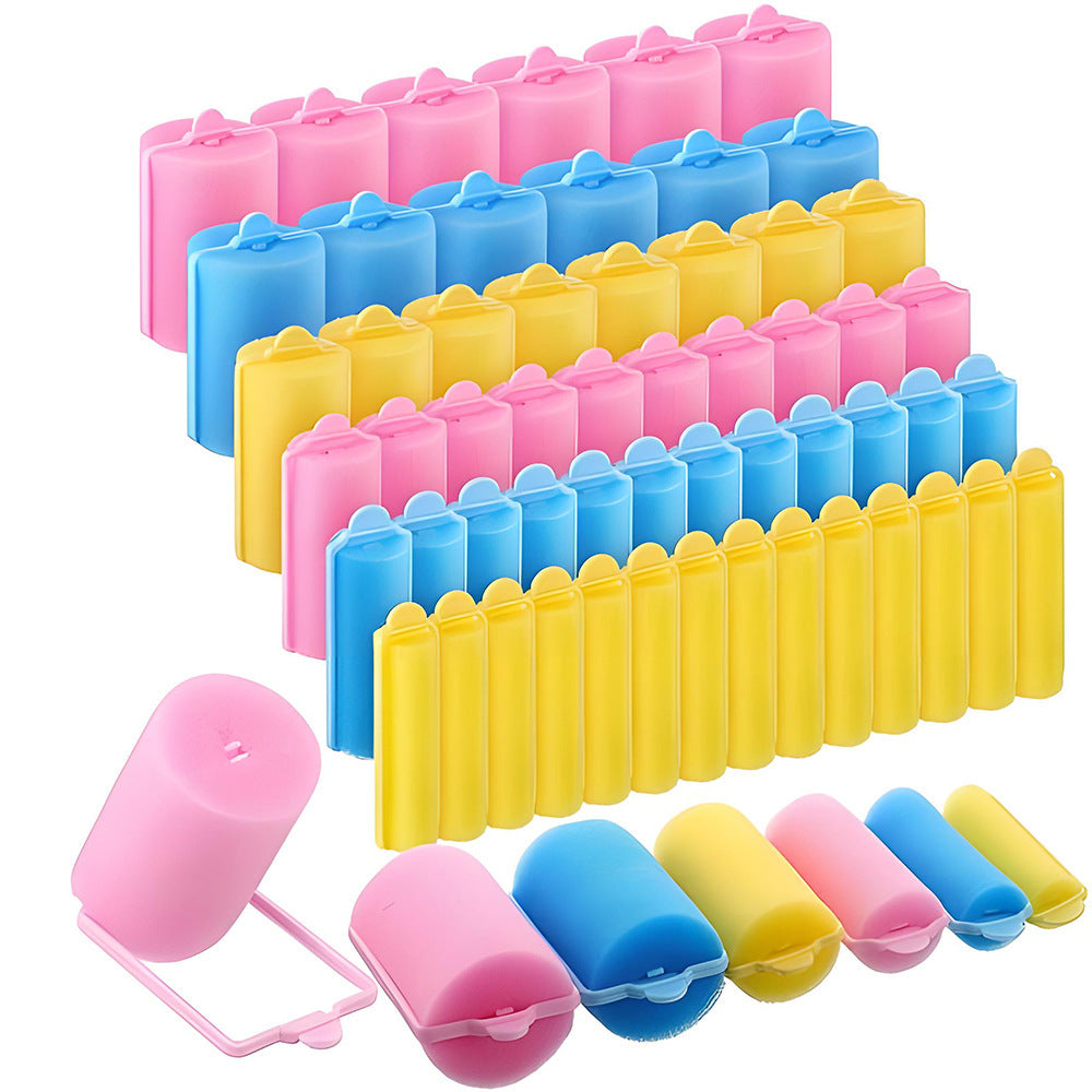 Factory direct foam sponge hair curlers - pear blossom, mushroom style, magic hair curlers - soft, sleep-in, heatless hair rollers