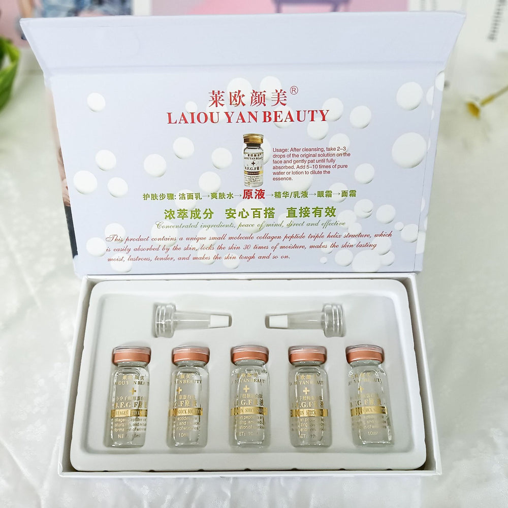 leo yanmei collagen essence liquid 5-pack to lighten melanin, brighten, moisturize and repair the original liquid