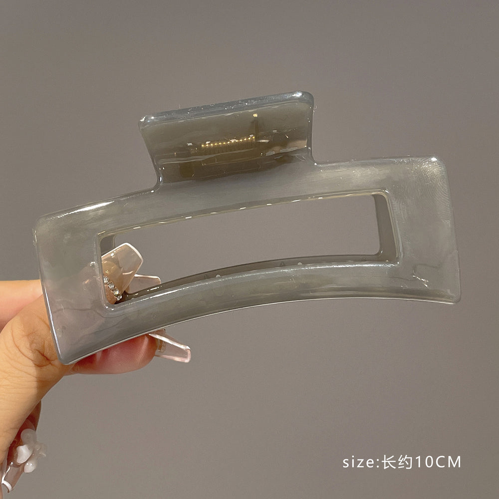 Extra large transparent gripper korean elegantelegance shark clip popular 2024 new arrival hairpin back of head hairpin