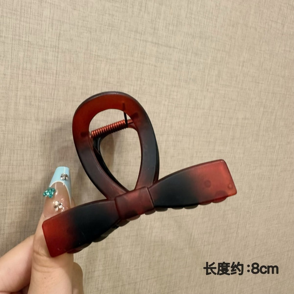 Japanese style classy cute transparent white polka dot fashion multi-hair sweet large size back of head shark girl hairpin hair accessories