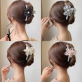 Casual cold style cross gripper large korean elegantelegance hair gripper back of head hairpin frenchretro hair accessories
