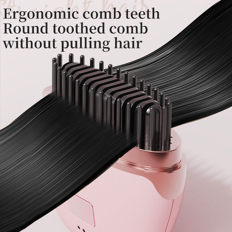 Wireless negative ion hair straightener - mini rechargeable hair straightening brush - portable travel size
