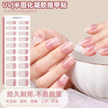 Zhengxiang custom gel nail stickers uv light therapy semi-cured nail art stickers second generation semi-cured nail stickers waterproof wholesale