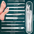 nail art tool kit, 10-piece manicure set for ingrown toenails, thick and hardened nails, care, trimming, and pedicure