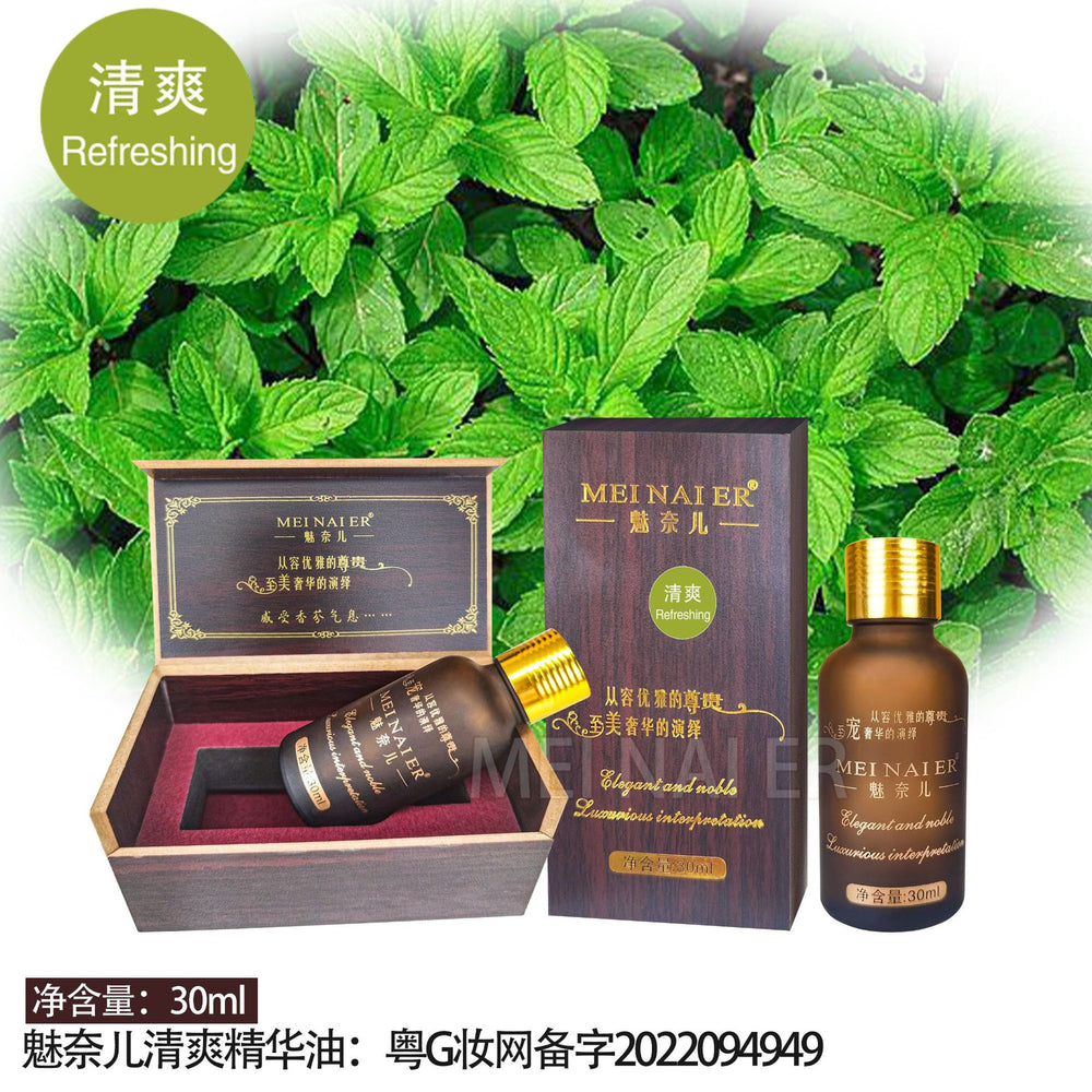 Meinair jasmine wooden box essential oil body facial spa head care revitalizing oil beauty salon wholesale 30ml