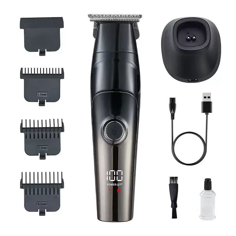 popular hairdressing set electric clipper digital display type-c rechargeable electric clipper engraving hairdressing scissors for home use