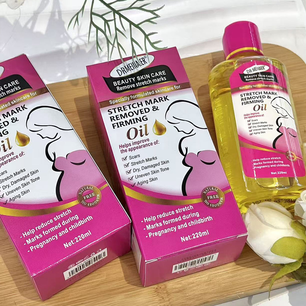 pregnant women stretch mark essential oil 220ml to improve dry lines, fine lines, brighten skin tone, firm and repair massage oil