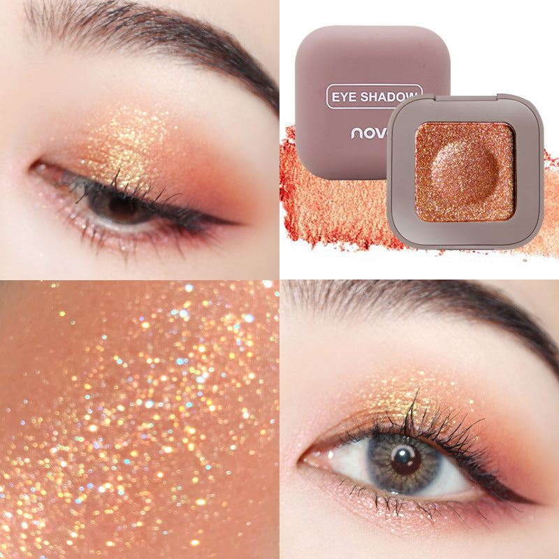 Makeup novo keyboard fingertip eyeshadow sparkling super shiny powder long-lasting non-removing makeup mashed potato single color eyeshadow palette