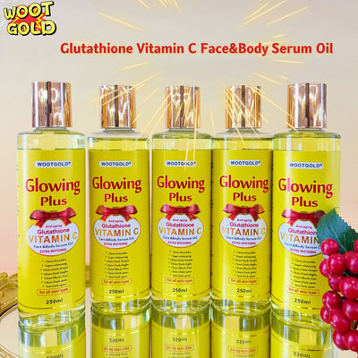 exclusive glutathione & vc 7-day double whole body whitening, nourishing and moisturizing massage essence oil 250ml
