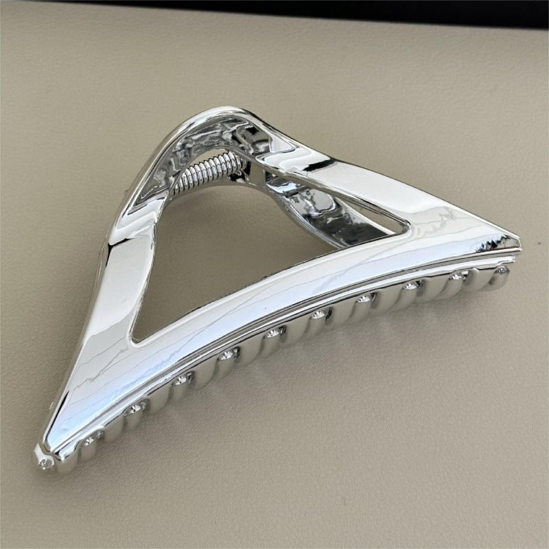 Korean dongdaemun silver acrylic shark clip hairpin women's back of head hairpin large clip headgear clip
